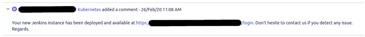 Nestlé Jenkins provisioning notification in Jira Service Desk Your new Jenkins instance has been deployed
