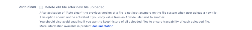 Auto Clean Option for File Field for Jira File Field Auto Clean option